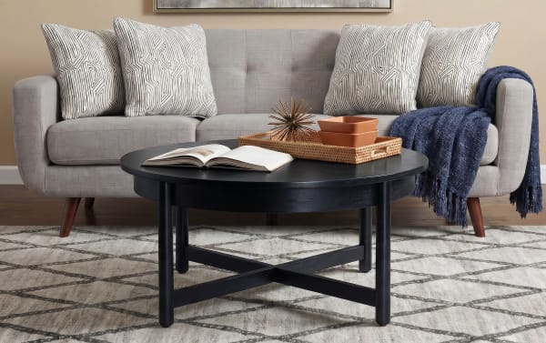 Bettie Black Round Coffee Table
