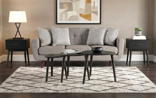 Bettie 3 Piece Black Nesting Coffee Table & 2 End Table Set