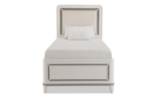 Glitz Twin White Bed