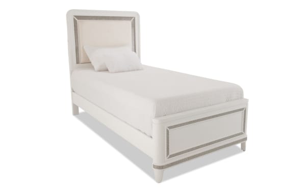 Glitz Twin White Bed