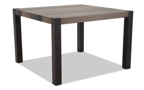 Canyon Gray Counter Height Square Dining Table from Canyon Dining collection, rustic MDF wood with natural gray finish and sturdy dark legs.