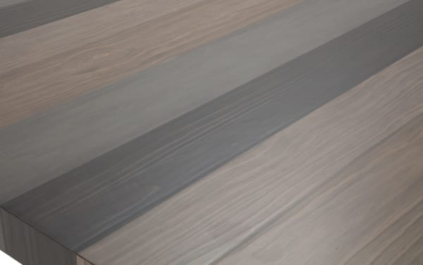 Canyon Gray Counter Height Square Dining Table from Canyon Dining collection, rustic MDF wood with natural gray finish and textured grain.