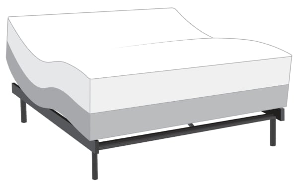 Power Bob Elite Base with Energy 14'' King Firm Mattress featuring gel-grid memory foam, charcoal cooling, and adjustable black metal base for firm support.