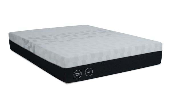 12'' Foam Queen Firm Mattress with memory foam, firm support, and tight-top hexagonal pattern in gray and black, adjustable base compatible.