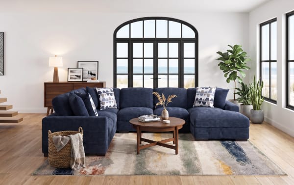 Playground 4 Piece Chaise Sectional with Pop-Up Sleeper