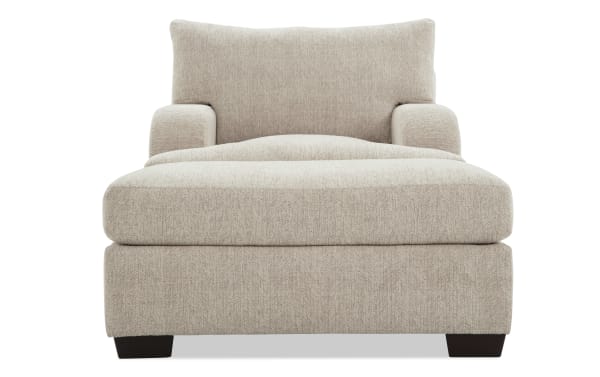 Transitional Cypress Beige Chair with plush polyester fabric upholstery, featuring cushioned arms, memory foam seat, and supportive backrest for ultimate comfort.