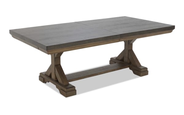 Beaumont Brown & Gray Extendable Storage Dining Table
