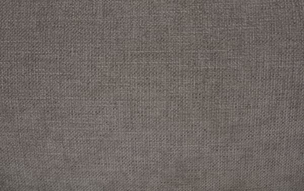 Close-up view of textured gray woven fabric with a tight, uniform weave pattern, suitable for upholstery or home decor.