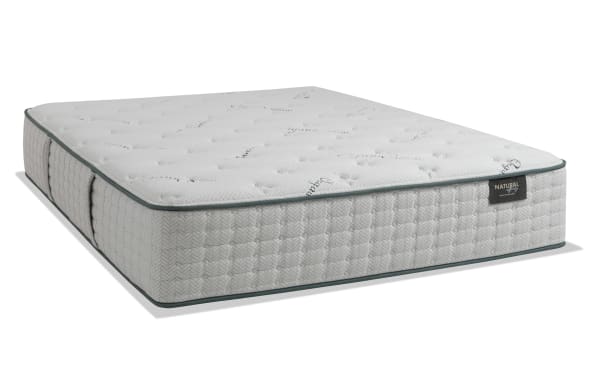 Natural Affinity 13'' Twin Mattress with organic cotton cover, natural wool quilt, latex layers, and wrapped coil support in contemporary style