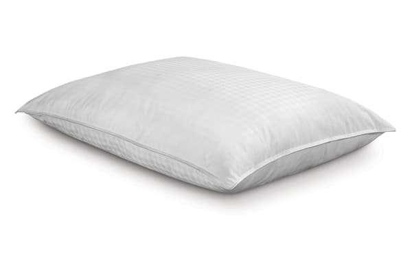 MyBob's King Cooling Memory Fiber Pillow in white, traditional style with breathable cotton-polyester fabric cover and memory foam-like support.