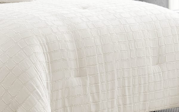 Lad King White Geometric 6 Piece Comforter Set