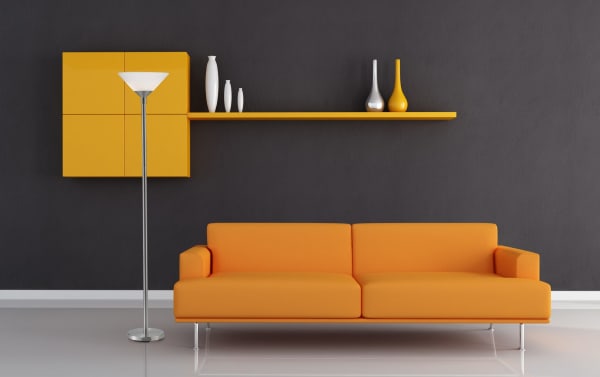 Mid-Century Modern Netti 73'' Brushed Steel Floor Lamp with frosted tapered glass shade, brushed steel pole, and high/low rotary switch for adjustable brightness.