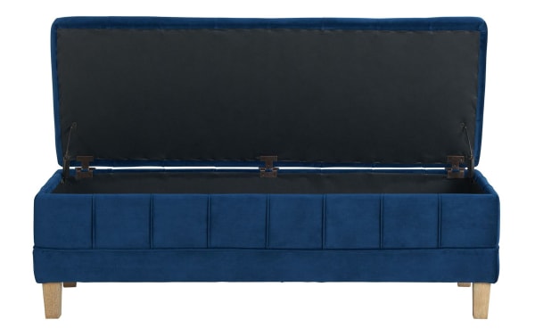 Rutherford Blue 52'' Storage Bench