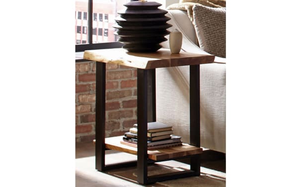 Bowman Natural Live Edge End Table
