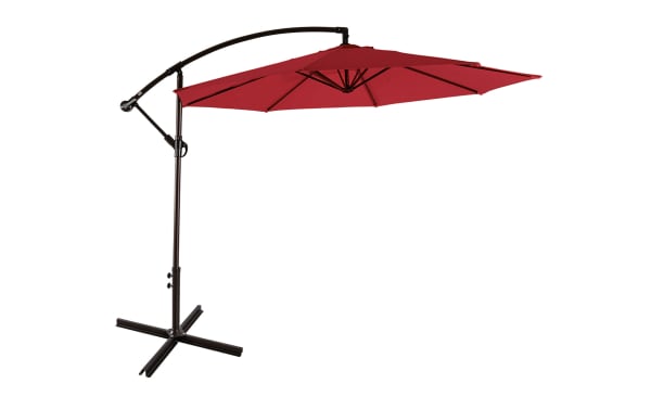 Astin 10' Red Outdoor Cantilever Umbrella