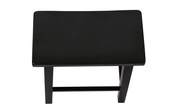 Ruiseal Black Solid Wood Backless Counter Height Stool