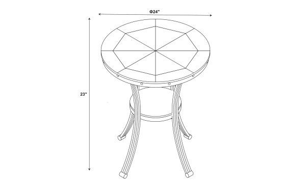 Judy Brown Round End Table