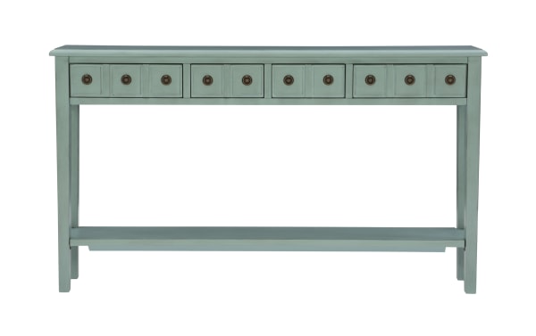 Donna 60'' Blue Storage Console Table