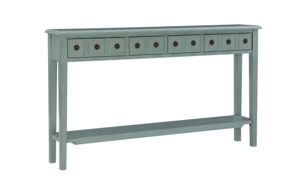 Donna 60'' Blue Storage Console Table