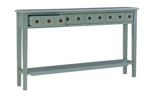 Donna 60'' Blue Storage Console Table
