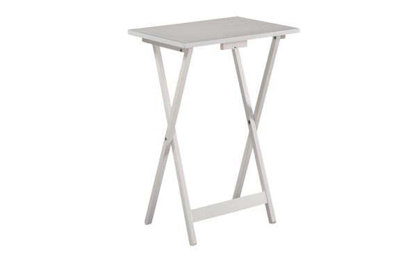 Winny White Folding Tray Table (Set of 4)