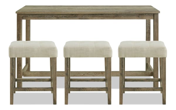 Patton 4 Piece Brown Upholstered Power Sofa Table Set