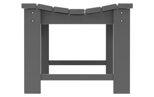 Paloma Gray Outdoor Bench in traditional style, made from durable gray high-density polyethylene plastic, 48" backless UV-resistant porch seating.