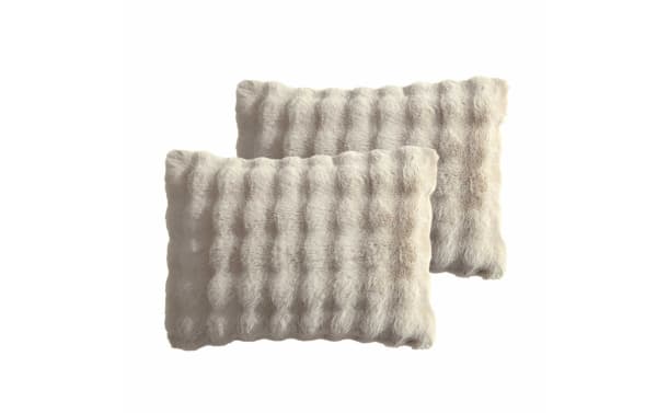Taupe Olivia Twin/Twin XL 3-piece comforter set with ruched faux fur texture, soft polyester fabric, and contemporary tan style for cozy bedding.