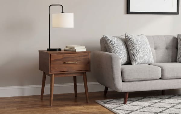 Bettie Walnut Storage End Table