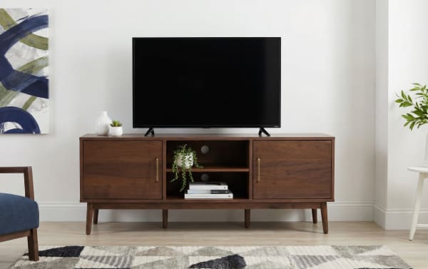 Bettie 60'' Walnut Fully Assembled Storage TV Stand