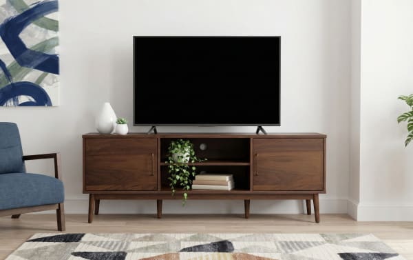 Bettie 70'' Walnut Fully Assembled Storage TV Stand