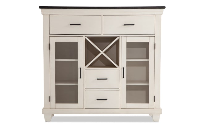 Montana White & Espresso 4 Drawer Server