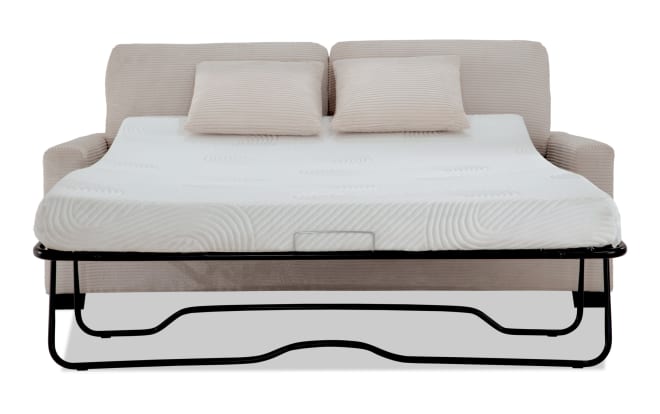 Aspen Beige 78'' Sleeper Sofa with Queen Gel Mattress