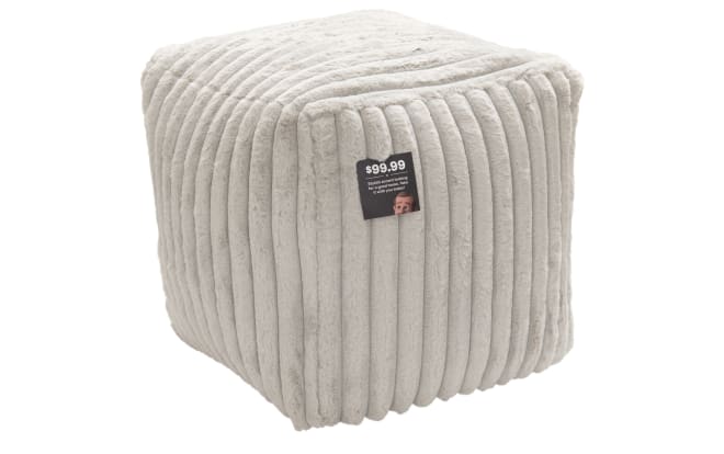 Sofia Gray Channel Pouf