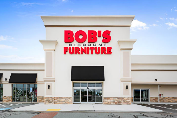 Bob’s Discount Furniture in Natick, Massachusetts exterior storefront
