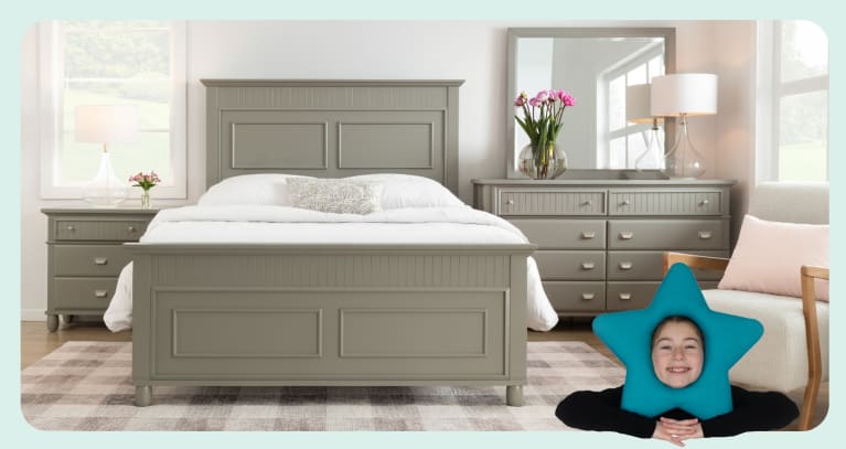 bedroom dresser set Savanna Nightstand and 6-Drawers Dresser Set