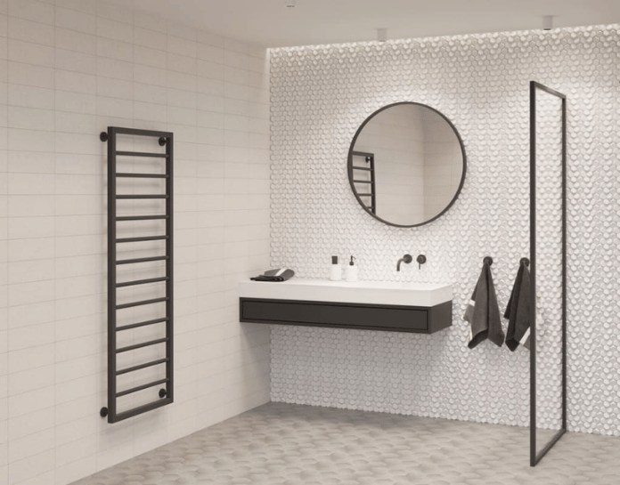 salle de bain minimaliste noire et blanche