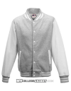 Kids 2-Tone College Sweatjacket Grey/White Front