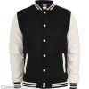 Oldschool College Jacket Black/White Front