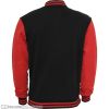 Kids 2-Tone College Sweatjacket Black/Red Rücken