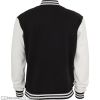 Kids 2-Tone College Sweatjacket Black/White Rücken