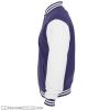 Kids 2-Tone College Sweatjacket Purple/White linker Ärmel