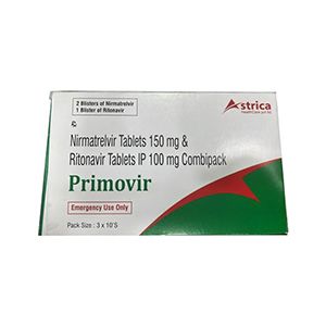 Primovir Nirmatrelvir 150mg & Ritonavir 100mg Tablet Primovir Nirmatrelvir 150mg & Ritonavir 100mg Tablet