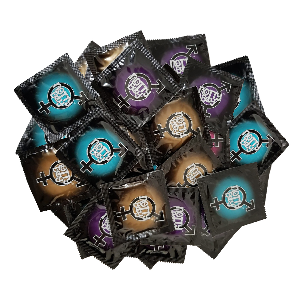 NottyBoy Condoms Value Pack of 2000 Pieces -Extra Time, Extra Dotted and Extra Thin Premium Latex Lubricated Condoms For Men