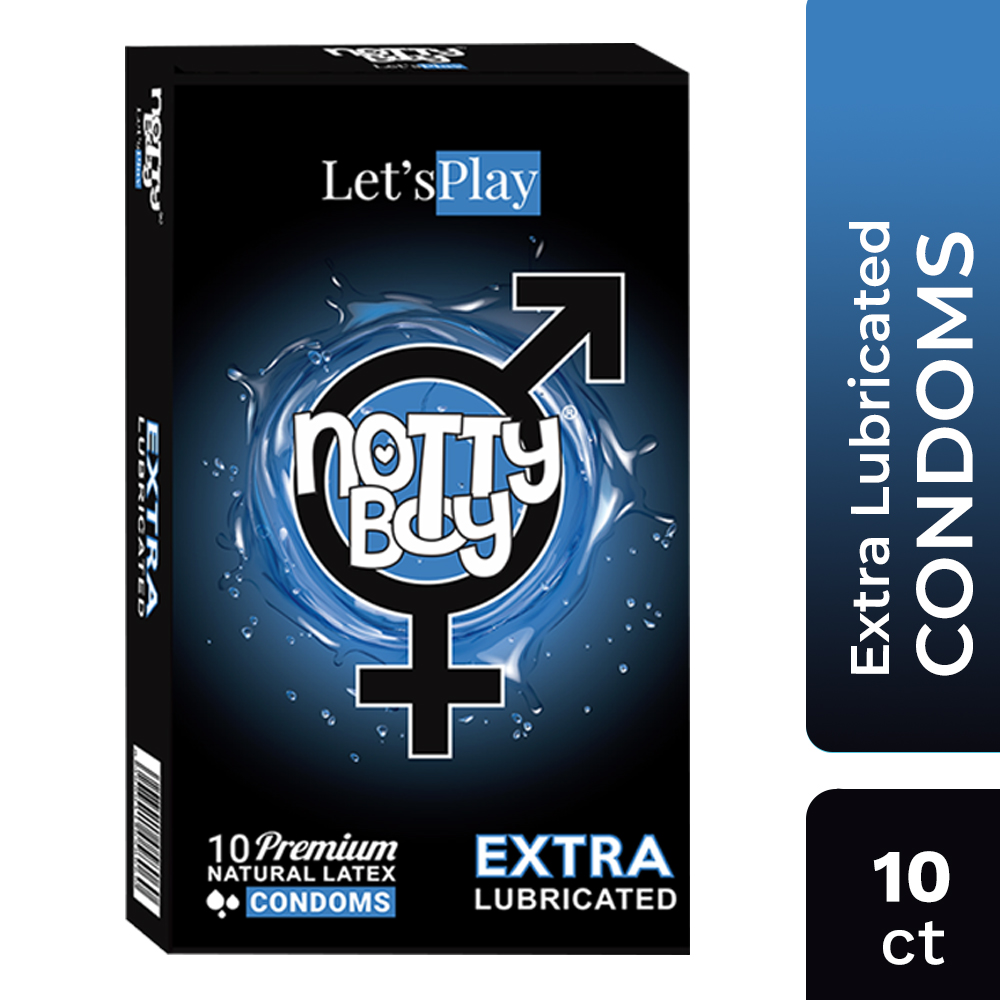 NottyBoy Let'sPlay Extra Lubricated Condoms Reservoir Tip NottyBoy Let'sPlay Extra Lubricated Condoms Reservoir Tip