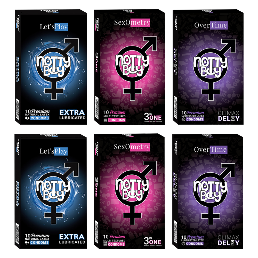NottyBoy Condoms -2000 Count Variety Pack of Ribs, Dots, Delay Contour Design Condoms With Extra Lubricated Plain Textured NottyBoy Condoms -2000 Count Variety Pack of Ribs, Dots, Delay Contour Design Condoms With Extra Lubricated Plain Textured
