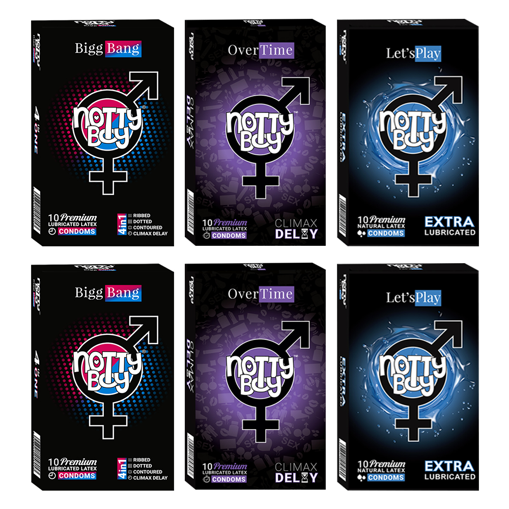 NottyBoy Condoms - 2000 Count Mixture of Ribbed NottyBoy Condoms - 2000 Count Mixture of Ribbed