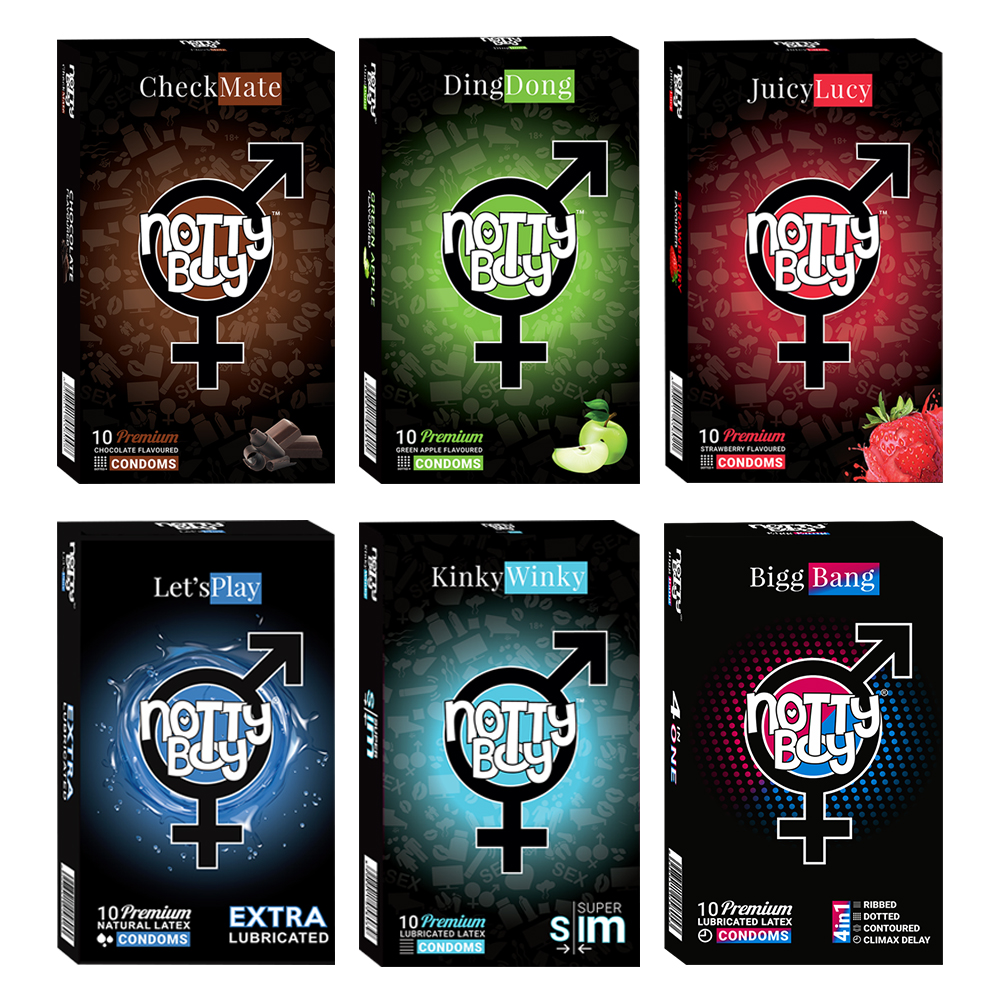 NottyBoy - 1000Ct Bulk Value Pack Condoms come up with tropical fruit flavor, lubricated, dotted ribbed contour extra time and extra thin condoms NottyBoy - 1000Ct Bulk Value Pack Condoms come up with tropical fruit flavor, lubricated, dotted ribbed contour extra time and