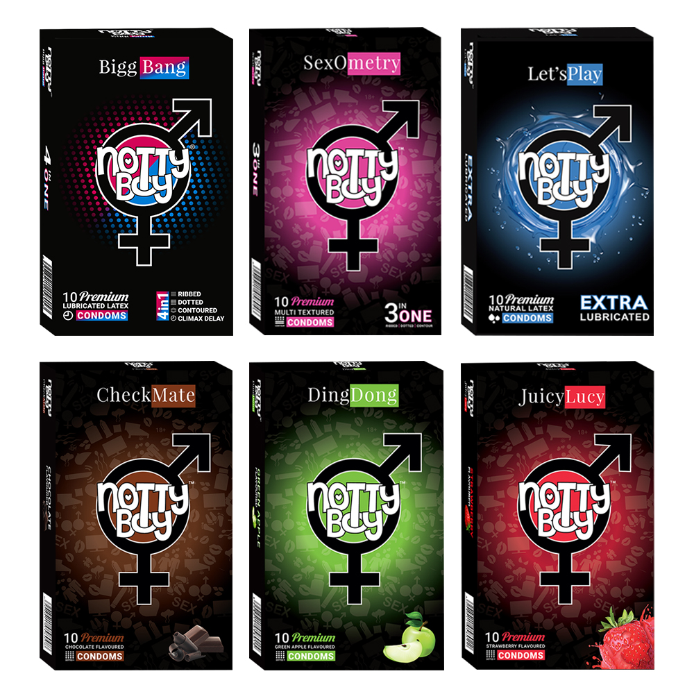NottyBoy - 1000Ct Bulk Value Pack Condoms come up with tropical fruit flavor, lubricated, dotted ribbed contour extra time and multi textured condoms NottyBoy - 1000Ct Bulk Value Pack Condoms come up with tropical fruit flavor, lubricated, dotted ribbed contour extra time and