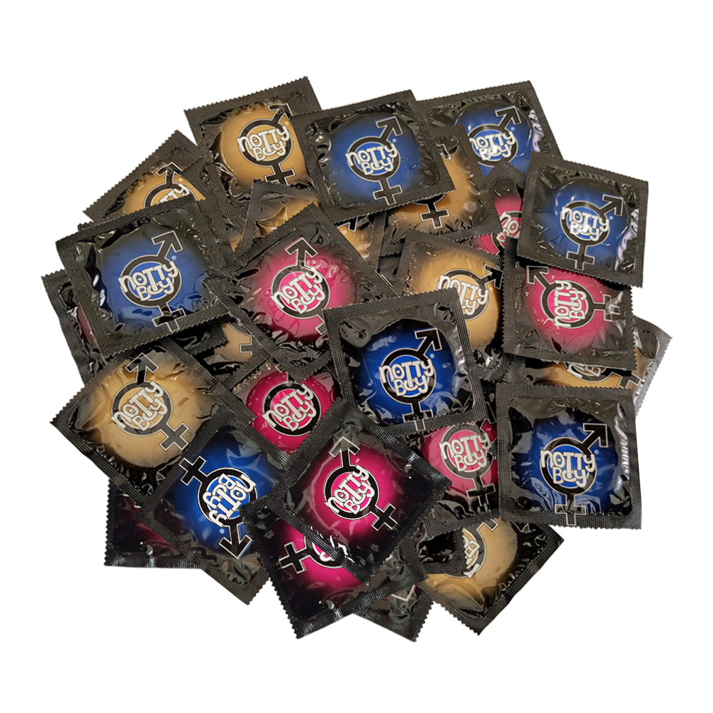 NottyBoy , 1000 Count of OverTime Climax Delay, Ribbed, Dotted, Contour & Extra Lubricated Latex Condoms NottyBoy , 1000 Count of OverTime Climax Delay, Ribbed, Dotted, Contour & Extra Lubricated Latex Condoms